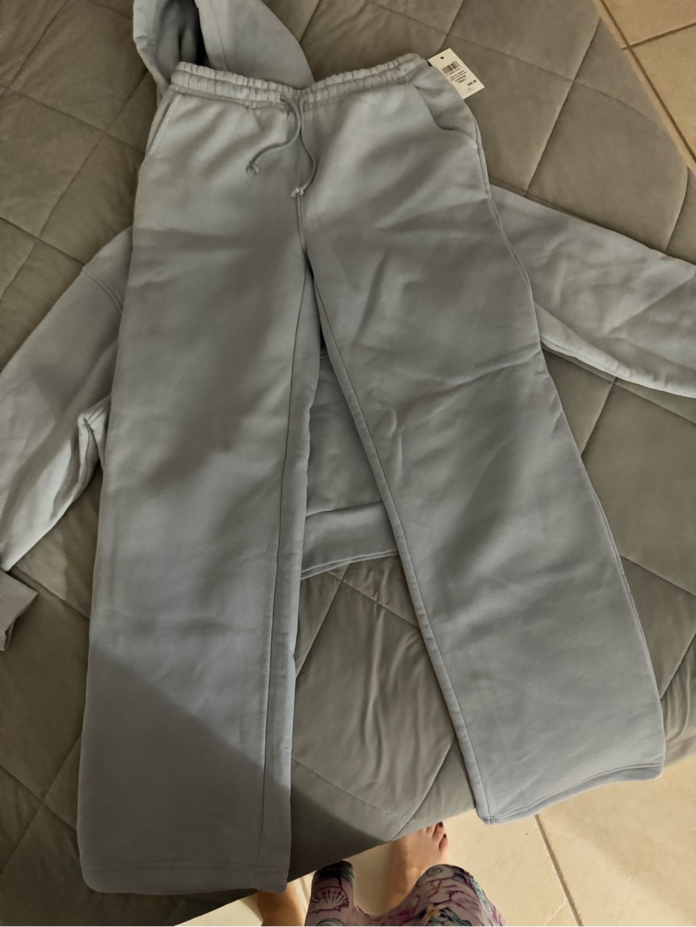 Women’s Light Gray Fleece Sweatpants small and hoodie size medium